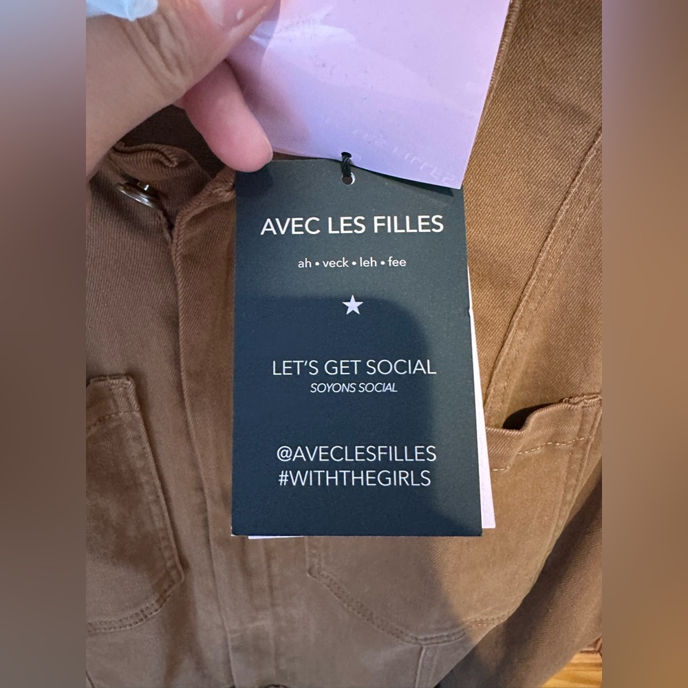 NWT Avec Les Files Brown Sleeveless Utility Jumpsuit - Picture 6 of 14